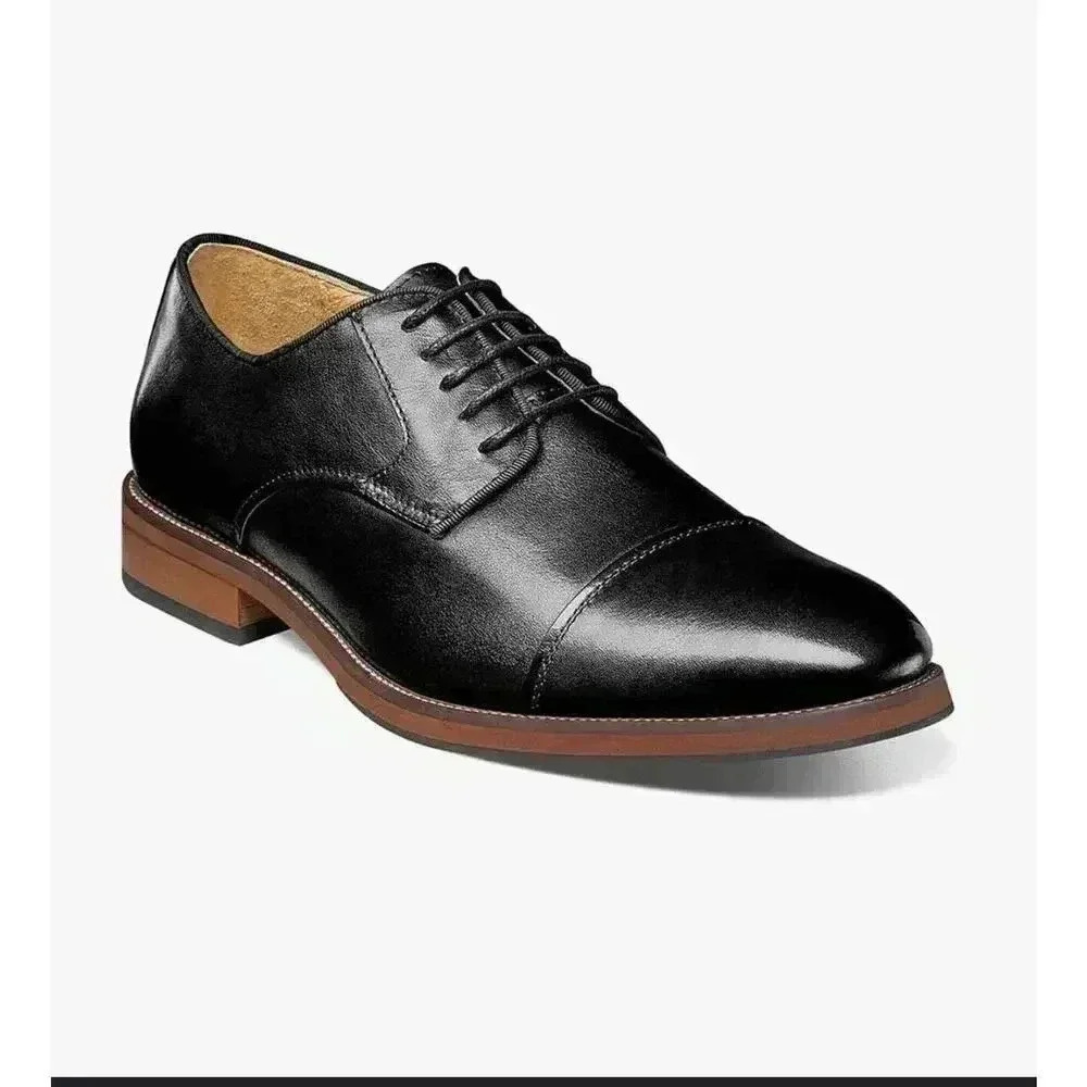 Florsheim Jackson Cap Toe Oxford Dress Shoes Men's Size 9.5 D, Black